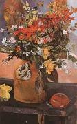 Paul Gauguin Still life with flowers (mk07) oil painting on canvas